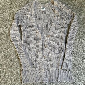 American Eagle Outfitters Taupe/Gray Cardigan